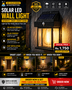 LED Solar Wall Light PIR Motion Sensor Outdoor Garden Yard Security Lamp