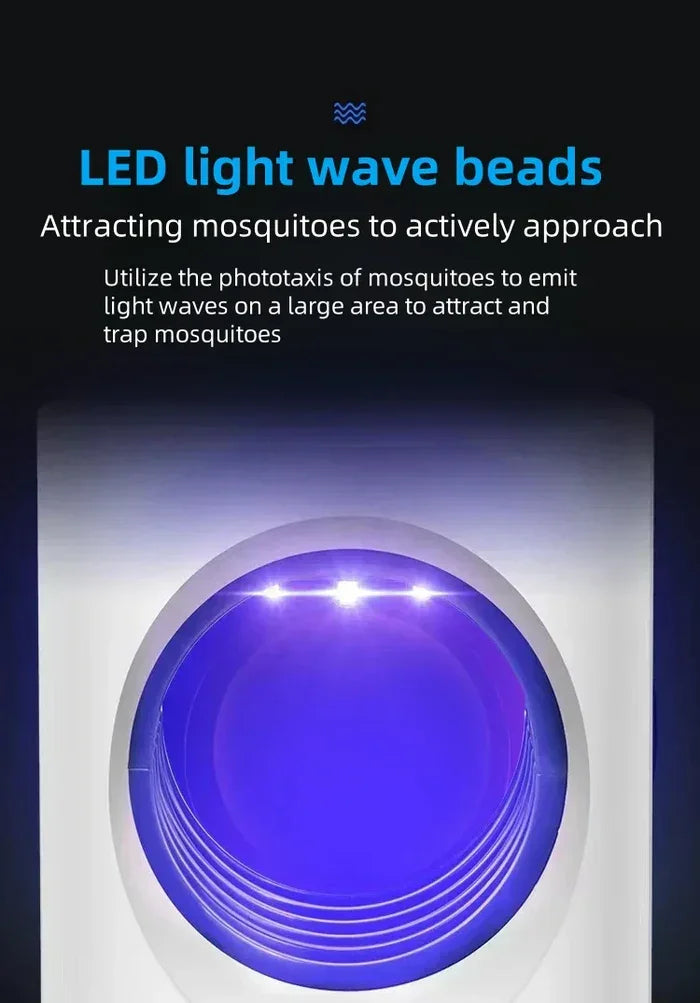 LED mosquito trap with purple light wave beads, indoor insect control device.