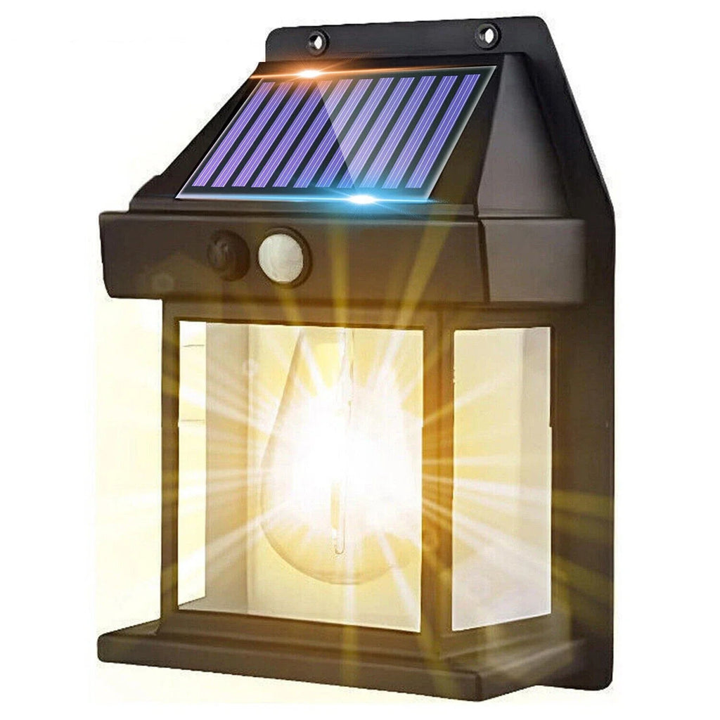 LED Solar Wall Light PIR Motion Sensor Outdoor Garden Yard Security Lamp
