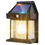 LED Solar Wall Light PIR Motion Sensor Outdoor Garden Yard Security Lamp