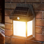 LED Solar Wall Light PIR Motion Sensor Outdoor Garden Yard Security Lamp